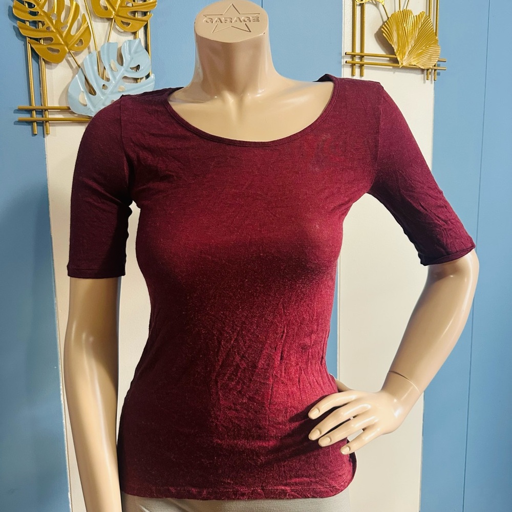 Elegant Burgundy Women's Top